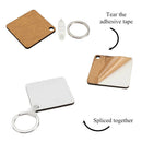 10Pcs Blank Heart MDF Board Sublimation Printing Keyring For Heat Press Machine