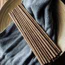 10 Pairs Wood Chopsticks Chinese Style Wooden Family Chicken-wing Set G
