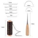 Repair Wood Waxed Thread Cord Needles Leather Craft Tool Drilling Awl Sewing
