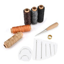 Sewing Awl Leather Canvas Hand Repair Tools Kit 7 Steel Needles 14xColors Thread