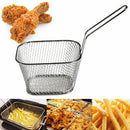 Stainless Steel Net Deep Fryer Basket Round for French Fries Potatoes Chips