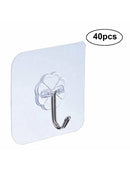 40PCS Traceless Strong Sucker Hooks Storage Hanger Kitchen Holder Waterproof