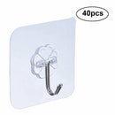 40PCS Traceless Strong Sucker Hooks Storage Hanger Kitchen Holder Waterproof