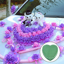 Heart Shape Flower Wet Foam Fresh Floral Wedding Car Flower Sturdy Design