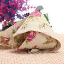 10m DIY Natural Burlap Ribbon Rolls or Printed Rose Flower Burlap Ribbon
