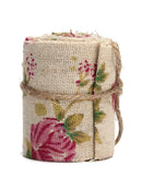 10M * DIY Natural Burlap Ribbon Rolls or Printed Rose Flower Burlap Ribbon Best