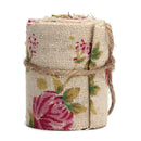 10m DIY Natural Burlap Ribbon Rolls or Printed Rose Flower Burlap Ribbon