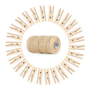 Craft Wooden Clip Rope-Decoration Photo-Paper School-Supply Office Cute with Hom
