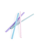 Folding Silicone Collapsible Drinking Outdoor Straw with Cleaning Brush Reusable