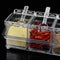 Transparent Kitchen Storage Boxes Spices Seasoning Jar Sugar Salt Organizer Box