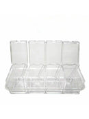 Acrylic Clear Seasoning Box Spice Container Kitchen Condiment Dispenser +Spoon