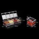 Transparent Kitchen Spice Jar Boxes With Spoon Salt Condiment Cans Container