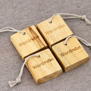 8pcs Natural Cedar Wooden Moth Hangers Blocks Repellent For Wardrobe Drawer