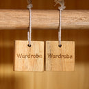 8pcs Natural Cedar Wooden Moth Hangers Blocks Repellent For Wardrobe Drawer