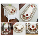 Embroiderd Table Runner Tablecloth Home Party Wedding Decor for Christmas *1
