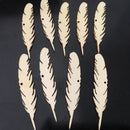 100Pcs Feather Wood ornament Wedding Guestbook Signin Party Guest Greetings DIY