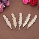 100Pcs Feather Wood ornament Wedding Guestbook Signin Party Guest Greetings DIY