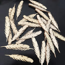 100Pcs Feather Wood ornament Wedding Guestbook Signin Party Guest Greetings DIY