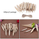 100Pcs Feather Wood ornament Wedding Guestbook Signin Party Guest Greetings DIY