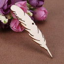 100Pcs Feather Wood ornament Wedding Guestbook Signin Party Guest Greetings DIY