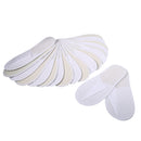 Spa Slippers 10 Pairs Closed Toe Disposable for Men Women Hotel Home Guest White