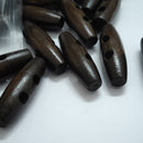 40X Wooden Buttons for Sewing Cloth Suitcase jewelry accessories 35mm Oval Brown