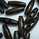 40X Wooden Buttons for Sewing Cloth Suitcase jewelry accessories 35mm Oval Brown