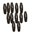 40X Brown Wooden Toggle Button Oval Two Holes Duffle Coat Sewing 35mm DIY
