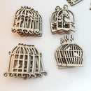 50x DIY Handmade Wood Wall Hanging Birdhouse Bird Cage Decorative Home Art c q