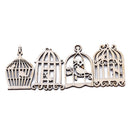 50x DIY Handmade Wood Wall Hanging Birdhouse Bird Cage Decorative Home Art
