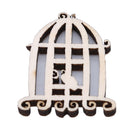 50pcs Wood Chips Bird Cage Shape DIY Pendant Home Wall Album Decoration