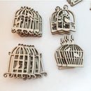 50x DIY Handmade Wood Wall Hanging Birdhouse Bird Cage Decorative Home Art c q