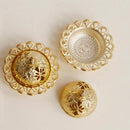 Desktop Metal Incense Cones Burner Censer Lotus Petal Base Home Room Decor