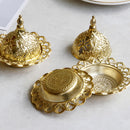 Desktop Metal Incense Cones Burner Censer Lotus Petal Base Home Room Decor
