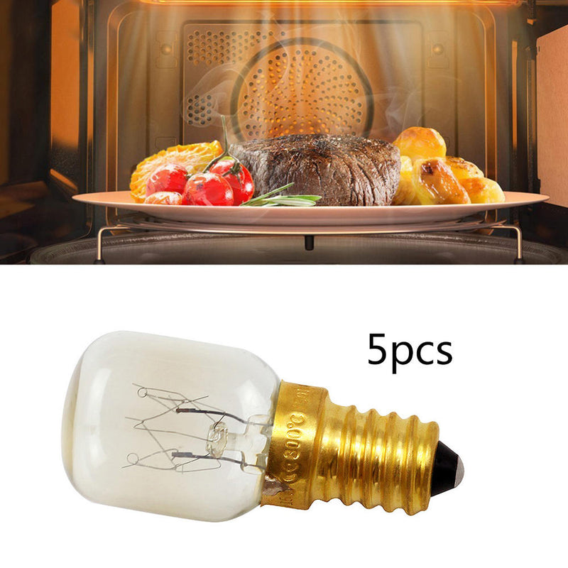 5X 25W E14 220V 300 Degree High Temperature Resistant Microwave Oven Bulb New