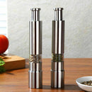Portable Kitchen Stainless Steel Thumb Push Salt Pepper Spice Sauce Grinder Mill