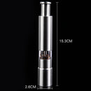 Portable Kitchen Stainless Steel Thumb Push Salt Pepper Spice Sauce Grinder Mill