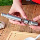 Portable Kitchen Stainless Steel Thumb Push Salt Pepper Spice Sauce Grinder Mill