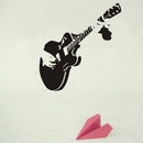 Wall-Stickers Guitar Musical-Instrument Rock Music Living-Room Creative Art cv b