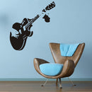 Wall-Stickers Guitar Musical-Instrument Rock Music Living-Room Creative Art cv b