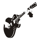 Wall-Stickers Guitar Musical-Instrument Rock Music Living-Room Creative Art cv b
