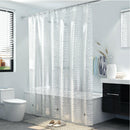 Extra Long Shower Curtain 180x200cm Waterproof Fabric Solid Color Eva