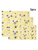 3x Beeswax Food Wraps Reusable Sustainable Hygenic Bee Wax Cloth New Hot