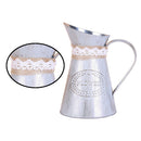Flower Vase Iron Metal Rustic Style Jug Can Flower Vase for Wedding Home x v