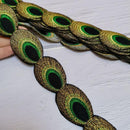 100 x Embroidered Sew Iron On Patches Peacock Eye Clothes Applique Newest Useful
