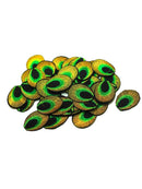 100X Embroidered Sew Iron On Patches Peacock Eye Clothes Applique DIY Craft