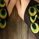 100 x Embroidered Sew Iron On Patches Peacock Eye Clothes Applique Newest Useful