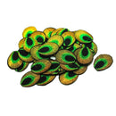 100X Embroidered Sew Iron On Patches Peacock Eye Clothes Applique DIY Craft