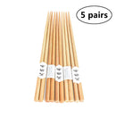 5 Pairs Japanese Reusable Chopsticks Natural Beech Wood Chopsticks New Hot
