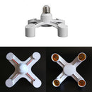 E27 to 4x E27, 4 into 1 Edison Screw Light Bulb Lamp Holder Adaptor Splitter, V2